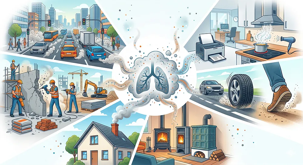 Belastungsquellen für Feinstaub